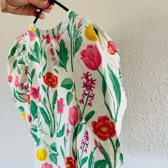 Floral Spring Puff Sleeve Blouse - Picture 6 of 10